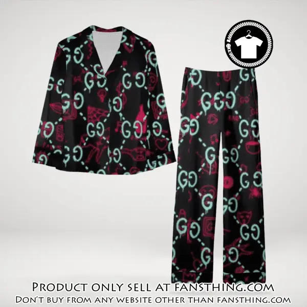 Trending luxury gc satin pajama set pjs1065 fst0730803